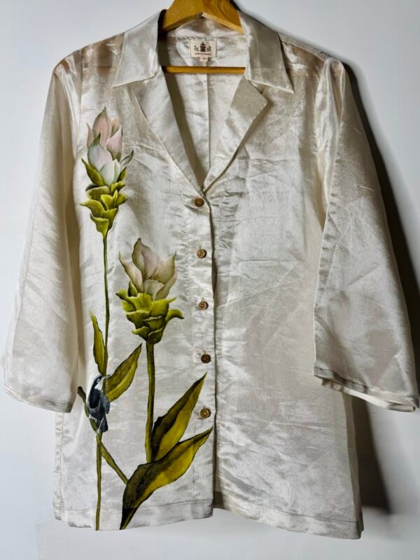 “The Whisper of Blooms — where art unfolds in soft gold light