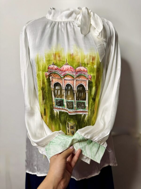 Pink City Jharokha Satin Top