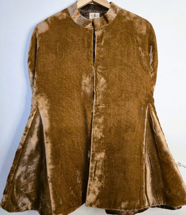 Cocoa Brown Silk Velvet Global Cape