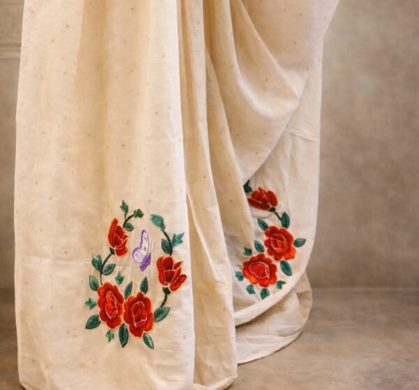 Blush Garden Hand-Embroidered