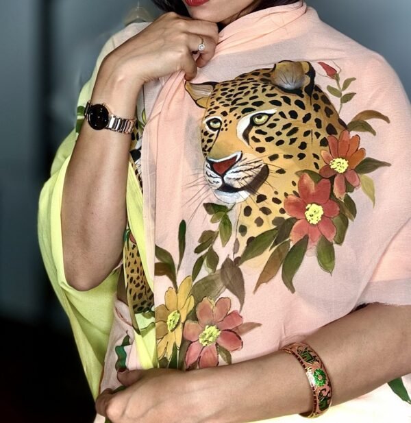 Floral Leopard -Heavy Georgette Saree